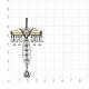 Подвеска из комбинированного золота Мастер Бриллиант 20M8-580427-00-55 с бриллиантом и чёрным бриллиантом