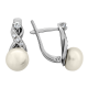 Серебряные серьги Жемчужное подворье 21510397.0.b.000 с фианитом и жемчугом