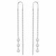 Серьги из белого золота Золотые узоры 24-62-0102-00б с цирконием