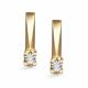 Серьги из лимонного золота АЛЬКОР 26013-300 с бриллиантом
