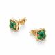 Золотые серьги АЛЬКОР 26139-301 с изумрудом
