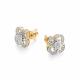 Серьги из лимонного золота АЛЬКОР 26250-300 с бриллиантом