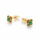 Серьги из лимонного золота АЛЬКОР 26258-301 с изумрудом