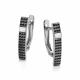 Серьги из белого золота АЛЬКОР 26272-213 с чёрным бриллиантом