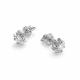 Серьги из белого золота АЛЬКОР 26639-200 с бриллиантом