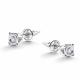 Серьги из белого золота АЛЬКОР 26649-200 с бриллиантом