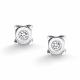 Серьги из белого золота АЛЬКОР 26649-200 с бриллиантом