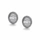 Серьги из белого золота АЛЬКОР 26651-200 с бриллиантом