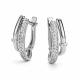 Серьги из белого золота АЛЬКОР 26899-200 с бриллиантом