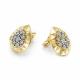 Серьги из лимонного золота АЛЬКОР 26911-300 с бриллиантом