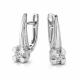 Серьги из белого золота АЛЬКОР 27036-200 с бриллиантом