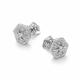 Серьги из белого золота АЛЬКОР 27038-200 с бриллиантом