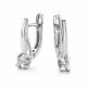 Серьги из белого золота АЛЬКОР 27046-200 с бриллиантом