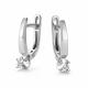 Серьги из белого золота АЛЬКОР 27048-200 с бриллиантом