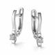 Серьги из белого золота АЛЬКОР 27054-200 с бриллиантом