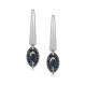 Серьги из белого золота АЛЬКОР 27058-202 с сапфиром