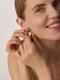 Золотые серьги АЛЬКОР 27059-102 с сапфиром