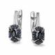 Серьги из белого золота АЛЬКОР 27059-202 с сапфиром
