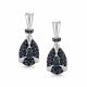 Серьги из белого золота АЛЬКОР 27060-202 с сапфиром