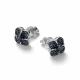 Серьги из белого золота АЛЬКОР 27061-202 с сапфиром