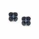 Серьги из белого золота АЛЬКОР 27061-202 с сапфиром