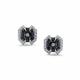 Серьги из белого золота АЛЬКОР 27063-202 с бриллиантом и сапфиром