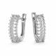Серьги из белого золота АЛЬКОР 27093-200 с бриллиантом
