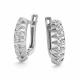Серьги из белого золота АЛЬКОР 27094-200 с бриллиантом