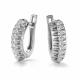 Серьги из белого золота АЛЬКОР 27095-200 с бриллиантом