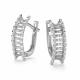 Серьги из белого золота АЛЬКОР 27097-200 с бриллиантом