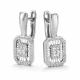 Серьги из белого золота АЛЬКОР 27128-200 с бриллиантом