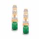 Золотые серьги АЛЬКОР 27136-101 с бриллиантом и изумрудом