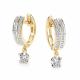 Серьги из лимонного золота АЛЬКОР 27150-300 с бриллиантом