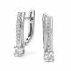 Серьги из белого золота АЛЬКОР 27152-200 с бриллиантом