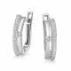 Серьги из белого золота АЛЬКОР 27154-200 с бриллиантом