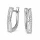 Серьги из белого золота АЛЬКОР 27155-200 с бриллиантом
