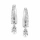 Серьги из белого золота АЛЬКОР 27156-200 с бриллиантом
