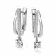 Серьги из белого золота АЛЬКОР 27156-200 с бриллиантом