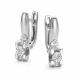 Серьги из белого золота АЛЬКОР 27176-200 с бриллиантом