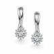 Серьги из белого золота АЛЬКОР 27191-200 с бриллиантом