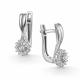 Серьги из белого золота АЛЬКОР 27191-200 с бриллиантом