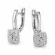 Серьги из белого золота АЛЬКОР 27192-200 с бриллиантом