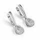 Серьги из белого золота АЛЬКОР 27194-200 с бриллиантом