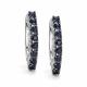 Серьги из белого золота АЛЬКОР 27296-202 с сапфиром