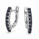Серьги из белого золота АЛЬКОР 27296-202 с сапфиром