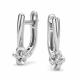 Серьги из белого золота АЛЬКОР 27357-200 с бриллиантом