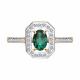 Золотое кольцо SOKOLOV 3010569 с бриллиантом и изумрудом