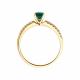 Золотое кольцо SOKOLOV 3010589 с бриллиантом и изумрудом
