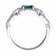 Кольцо из белого золота SOKOLOV 3010665-3 с бриллиантом и изумрудом