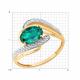 Золотое кольцо SOKOLOV 3010774 с бриллиантом и изумрудом